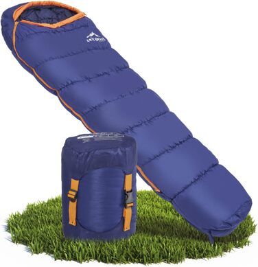 Сплячий мішок Zeitgeist Outdoor 3 сезони для дорослих 210x81 см, водонепроникний, легкий, 10°C, для мото, риболовлі, велосипеда, трекінгу та кемпінгу