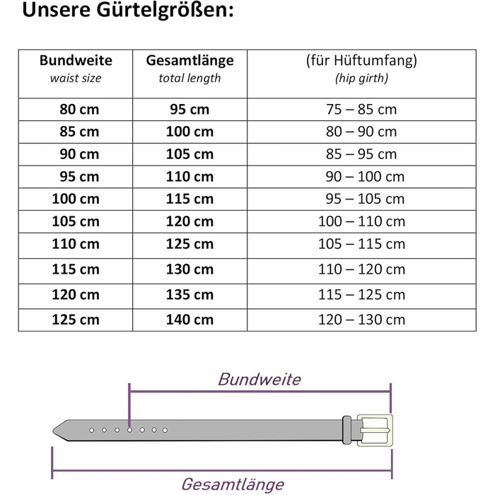Чоловічий шкіряний ремінь, Made in Germany, 4 см, чорна пряжка, 125 см (140 см загальна довжина)