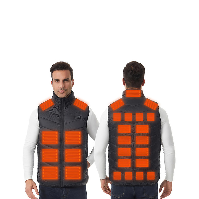 Обогревна жилетка Monave для чоловіків та жінок. Жилетка з підігрівом, 3 режими, для мотоцикла, кемпінгу, катання на лижах, повсякденного носіння та роботи на відкритому повітрі. Чорний колір. (Powerbank не входить до комплекту)