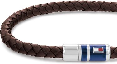 Браслет шкіряний чоловічий Tommy Hilfiger плетене, коричневий