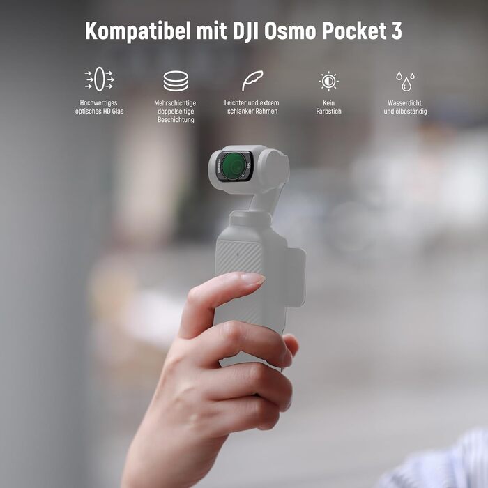 Набір фільтрів NEEWER для DJI Osmo Pocket 3: ND, PL, CPL, UV, Diffusion. Комплект для фото- та відеозйомки