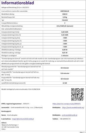 Електрична сушарка для одягу Green Blue GB410 | 3 кг, регульований час сушіння, 830 Вт | Сушарка з витяжною системою, для дому