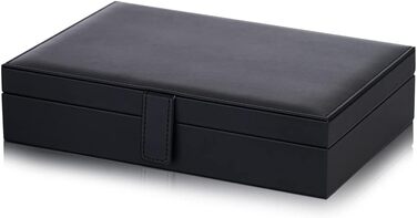 Скрінька для прикрас Honey Bear з екошкіри, чорна, для краваток, запонок, чоловіча/жіноча