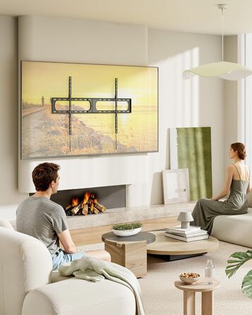 Кріплення для телевізора monTEK Heavy Duty – настінне кріплення для телевізорів 37-140 дюймів, до 136 кг, ультратонкий профіль 32 мм, сумісність з дерев'яними стійками 406/450/600 мм, VESA до 1200x800 мм