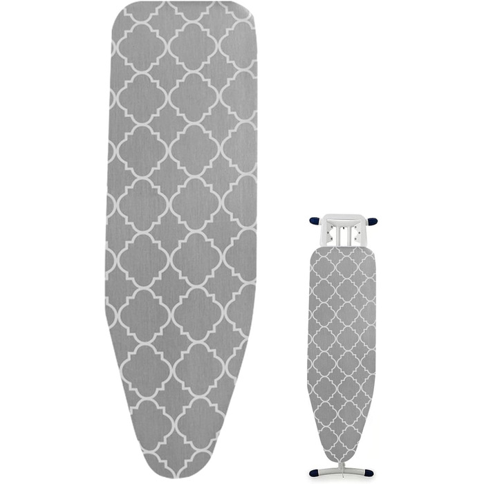 Чохол для прасувальної дошки, сумісний з парогенератором, вогнестійкий, бавовняний, з еластичним краєм, 110 x 34 см