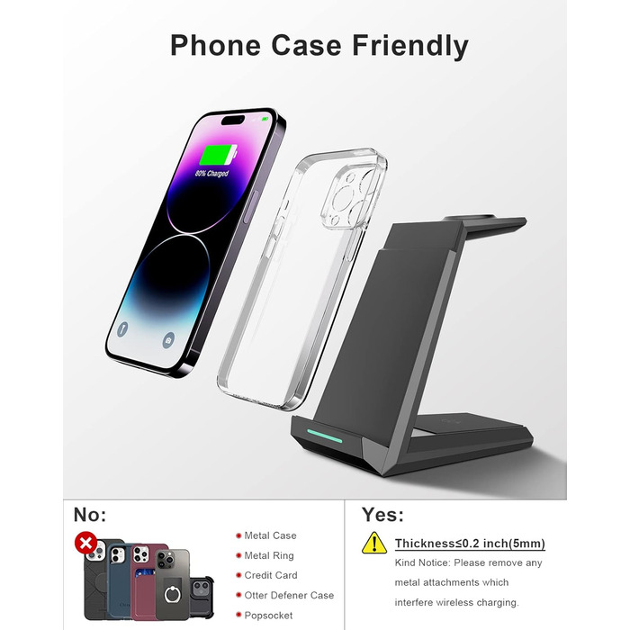 Бездротова зарядка 3-в-1 для Apple Watch, iPhone та AirPods Pro (білий/чорний)