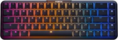 Механічна ігрова клавіатура Fnatic Gear STREAK65 LP з RGB-підсвічуванням, Speed Silver-світлодіодні перемикачі, компактний формат 65%, QWERTZ (DE-Layout)