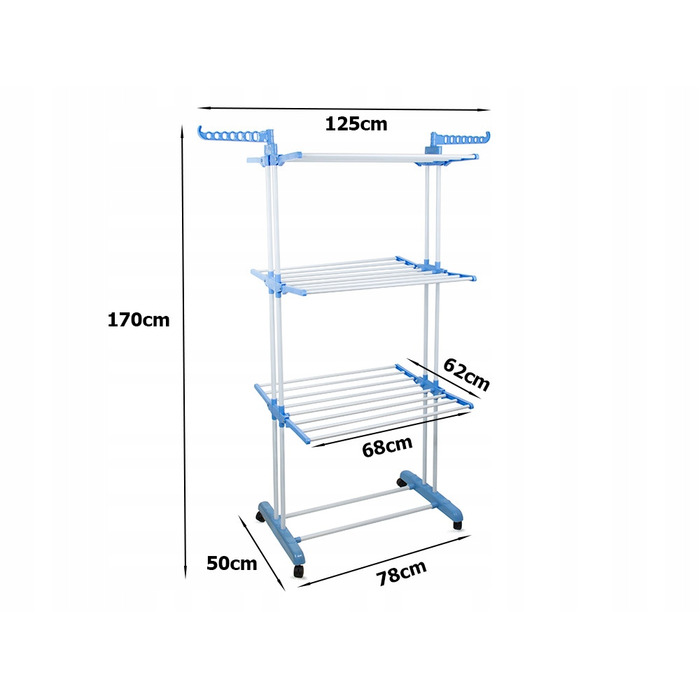 Складана вертикальна сушарка для білизни, велика підлогова стійка для балкона