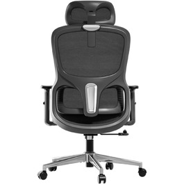 Hbada P2 Air Ergonomic Office Chair with 3D Lumbar Support, Adjustable Mesh Chair, 3D Armrests, Headrest & Comfortable Seat - Home Office Desk Chair, Black