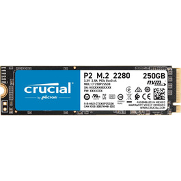 SSD Crucial P2 250GB M.2 PCIe Gen3 NVMe - Швидкий внутрішній накопичувач