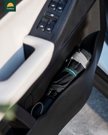 Чакіпі Регульований парасолька великого розміру, стійкий до сильного вітру, з відбиваючим покриттям, для чоловіків та жінок – автоматичний парасолька-тростина, компактний, для подорожей, чорний, покриття 210T, діаметр 106 см