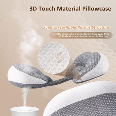 Тілопідтримуючий подушок для вагітних Chilling Home, для сну на боці та животі, регульований, з дихаючою обшивкою (сірий)