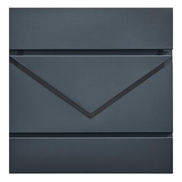 Поштовий ящик SONGMICS XXL, вуличний, антрацит, з вікном, замком та відділенням для преси GMB054G01