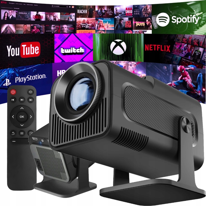 LED-проектор Opticast, HDMI, 1080p Full HD, 390 ANSI люмен, чорний