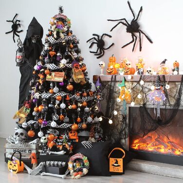 41 штука прикрас для ялинки Sea Team з міцного пластику з ниткою, середні (60 мм, 40 мм), помаранчевий колір