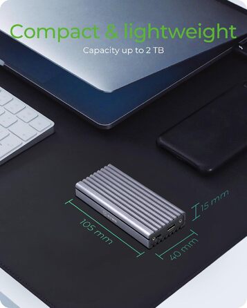 Зовнішній корпус для M.2 PCIe SSD ICY BOX IB-1817M-C31, USB 3.1 Type-C, алюмінієвий, антрацит