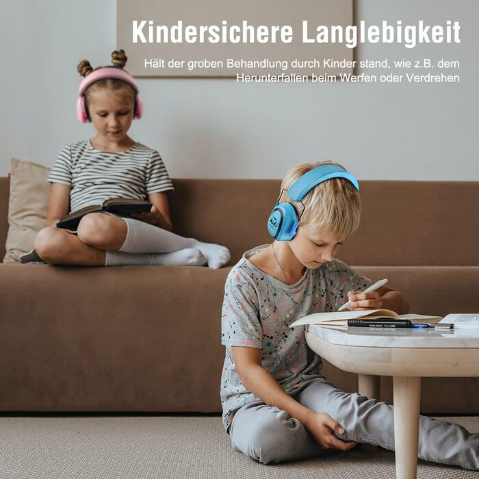 Навушники для дітей Green Devil - захист від шуму, блакитні (SNR27.4)