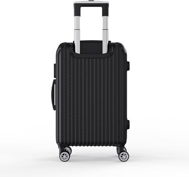 Набір валіз 3 шт. з жорстким корпусом, PC, легкі, міцні, з обертовими колесами на 360° та TSA замком (чорні смуги)