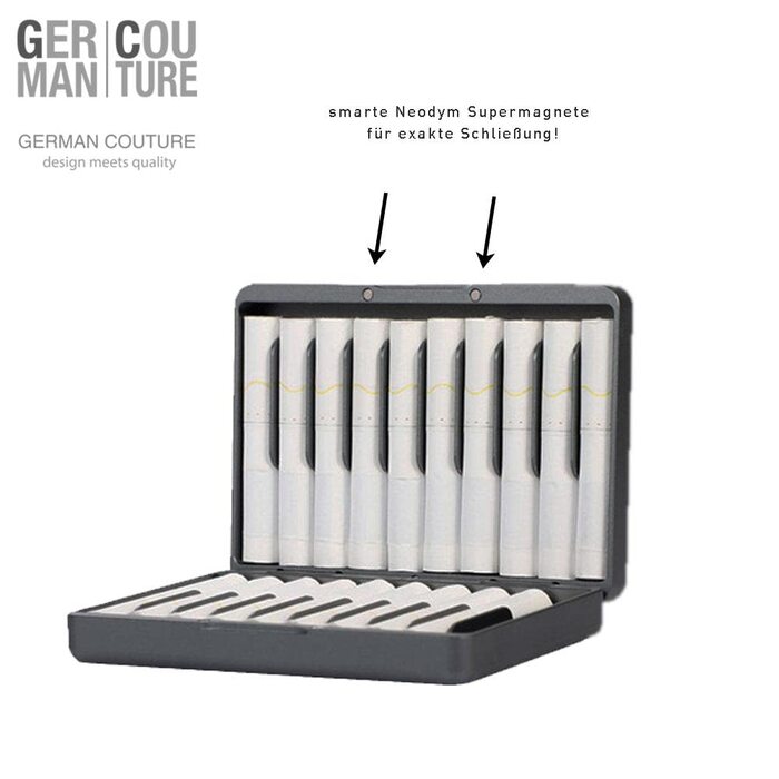 GC Premium Accessories Case Compatible with IQOS Terea Iluma Prime or Heets one Duo 3 Originals Kit Stick Case Stickbox Aluminum, Anthracite