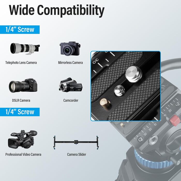 Штатив SIRUI AM-15S з плавним голівкою: професійний штатив/відеоштатив/трипод для камер, максимальне навантаження 10 кг
