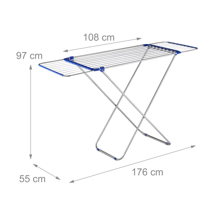 Relaxdays Extendable Clothes Drying Rack made of Stainless Steel