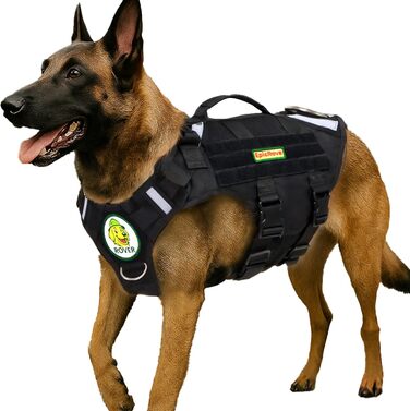 Нашийник для собак середніх та великих порід RoveVest Air: легкий, дихаючий, регульований, для прогулянок та активного відпочинку. Чорний, розмір M