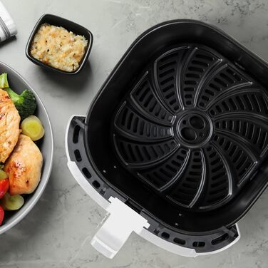 Фритюрниця без оливи Bergner Naturally з керамічним покриттям, 1800W, 6.9L, 8 програм, регулювання температури 80-200°C, таймер до 30 хв