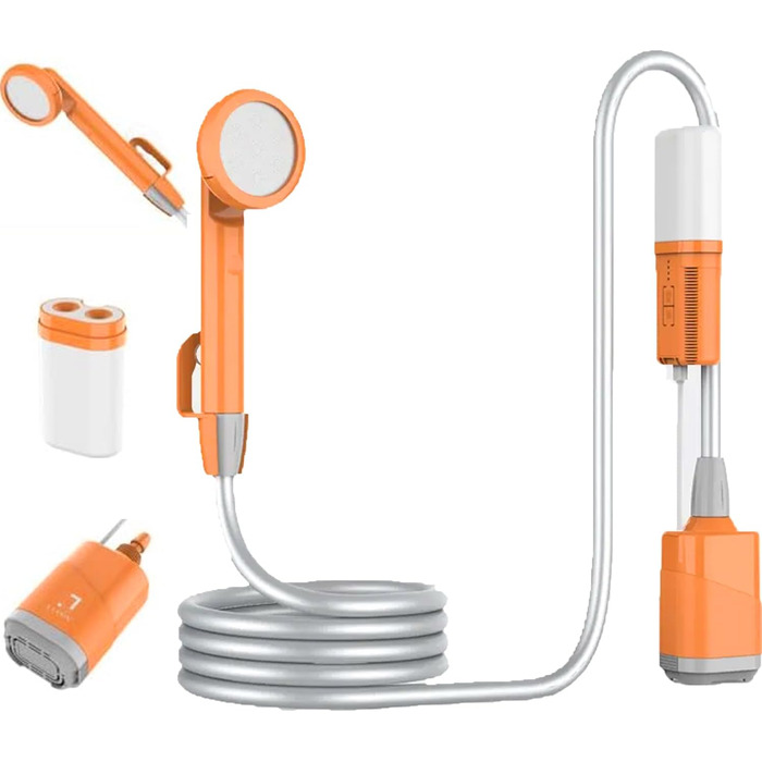 Портативна душова кабіна для кемпінгу Zooma з насосом, для відпочинку на природі, сад, вулиця, акумуляторна