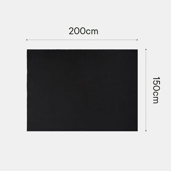 Чорний флісовий плед DREAMSCENE 150x200 см: теплий, м'який, для ліжка та дивану