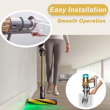 Dyson V10 & V12 Dust Bin Replacement - Large Capacity Container Accessory for Dyson V10 Absolute/Animal/Slim (Part No. 969509-01)