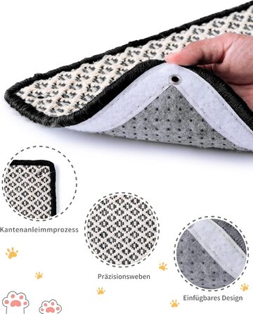 Килимок для кігтів котів JanYoo: захист від подряпин, сизаль, 60x25 см (2 шт.)