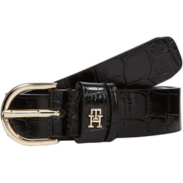 Ремінь жіночий Tommy Hilfiger Essential Effortless Croc 110 Black (Чорний) з регульованою пряжкою