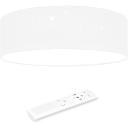 Navaris LED Ceiling Light - Dimmable Color Temperature Change Remote Control - 22W Starry Sky - Living Room Lamp Bedroom Ceiling Lamp Children's Room Lamp Ceiling (32cm, White)