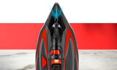 Бездротова праска Electo з керамічною підошвою, 2400 Вт, 450 мл, червона