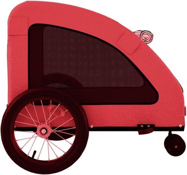 Фургон для собак VidaXL - червоний, 30 кг, Oxford-Gewebe, з прапором та відбивачами