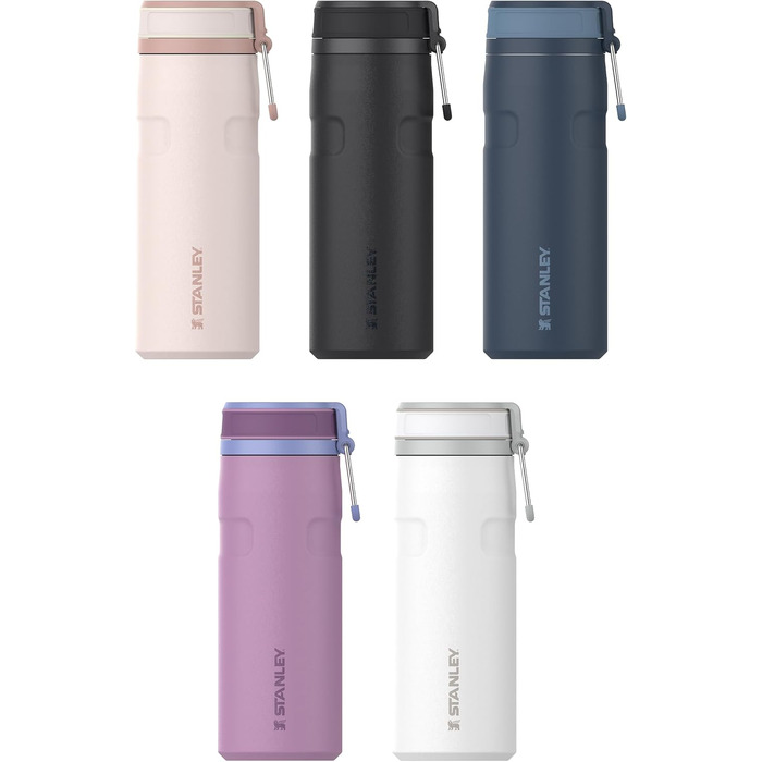 Термопляшка Stanley IceFlow Twist Flip 0.47л, Rose Quartz — герметична, зі сталі, для напоїв