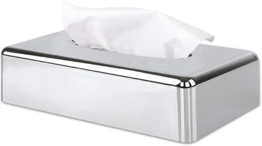 Discoball Tissue Box Holder Rectangular Tissue Box Cover Mirror Tissue Holder Stand Bathroom Tissue Organizer Stand for Home, Office, and Car (Silver)