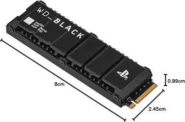 SSD WD_BLACK SN850P 4TB NVMe PCIe Gen4 для PS5 з оптимізованим охолодженням, до 7300 МБ/с