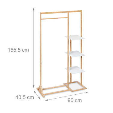 Relaxdays Clothes Rack with Shelf