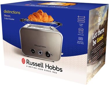 Чайник Russell Hobbs Distinctions з нержавіючої сталі 1,5л (з функцією скороварки, фільтром від накипу, оптимізованою носиком, зовнішнім індикатором рівня води) 26422-70