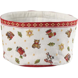 Кошик для хліба Villeroy & Boch Toy's Delight Gobelin, бавовна/поліестер, червоний/різнокольоровий, 15x23 см, можна прати в машинці