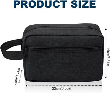 Чоловіча/Жіноча косметичка-органайзер для подорожей, велика, чорна (#8)