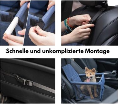 Автомобільний лежак для собак, переноска для тварин у машину, аксесуари для собак - 40x33x25 см (Сірий)