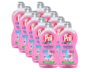 Засіб для миття посуду Pril Kraft Gel Power & Perlen, висока жиророзчинна дія, 450 мл (набір 10 шт)