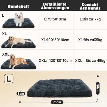 Крісло-лежанка для собак MDDK, 75x50x8 см, сірий, м'яке, миється