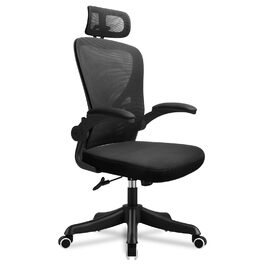 Ергономічне крісло для офісу та дому з підтримкою попереку та регульованою підголівником, велике сидіння