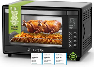 Міні-піч Stillstern з конвекцією 45л, Pizza Ø32, Antihaft, 13 програм, розморожування/підтримка тепла, таймер 8г, для кемпінгу