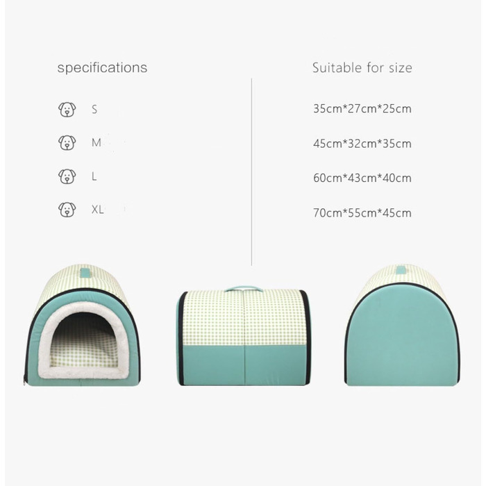 Кімната для собак 2 в 1: будиночок-ліжко, сірий, XL - зручний та портативний, для собак та котів