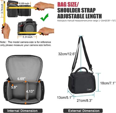 Чохол для камери Cwatcun: водонепроникний, для Canon, Nikon, Sony (SLR/DSLR), з кріпленням на плече