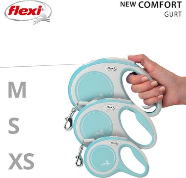 Flexi Comfort L рулетка для собак до 50 кг, 8 м, світло-блакитна